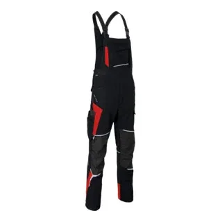 Latzhose BODYFORCE PSA 2 schwarz/mittelrot Form 3125 by Kübler, 46 – product image