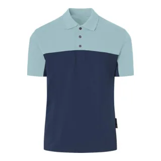 Polo Shirt dunkelblau/eisblau von Kübler, XL – Produktbild