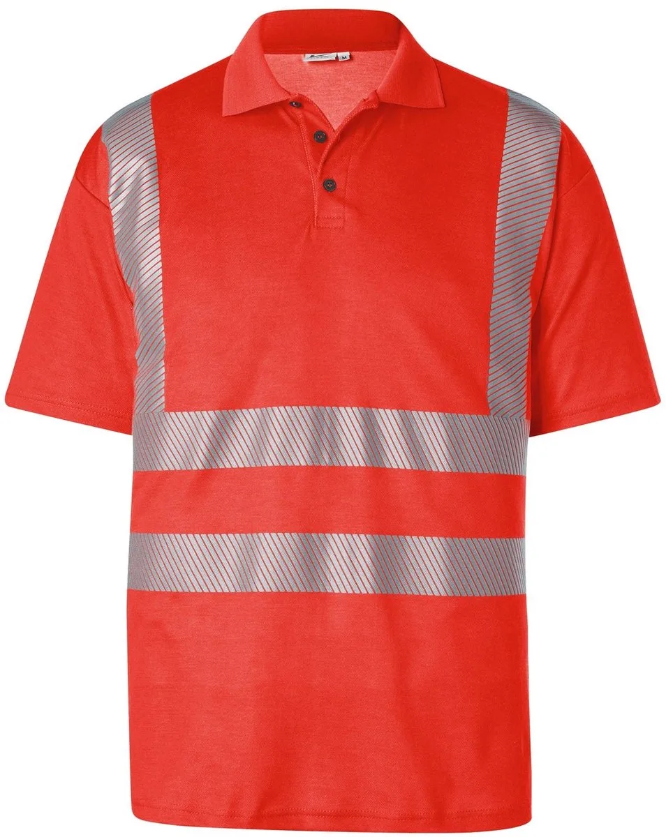 PSA HIGH VIS 50428227 Hi Vis Reflecterend Korte Mouw Werk T-shirt HEREN Signaalrood - UPF 40+ - 180 g/m² von Kübler, Rot – Produktbild