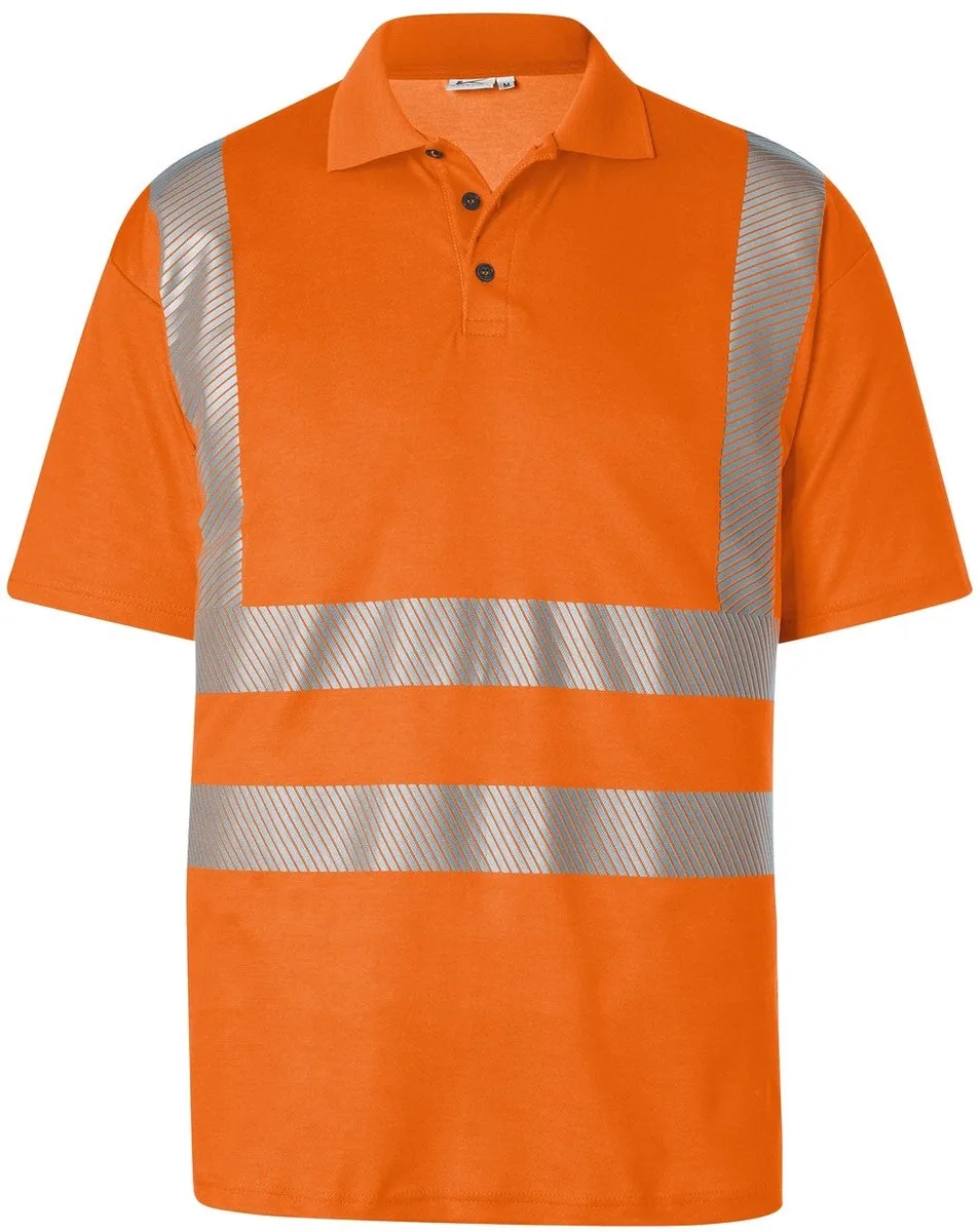 PSA HIGH VIS 50428227 Korte mouw Hi Vis Reflecterend Werkpolo HEREN - EN ISO 20471 - UPF 40+ - 180 g/m² de Kübler, Orange – image du produit