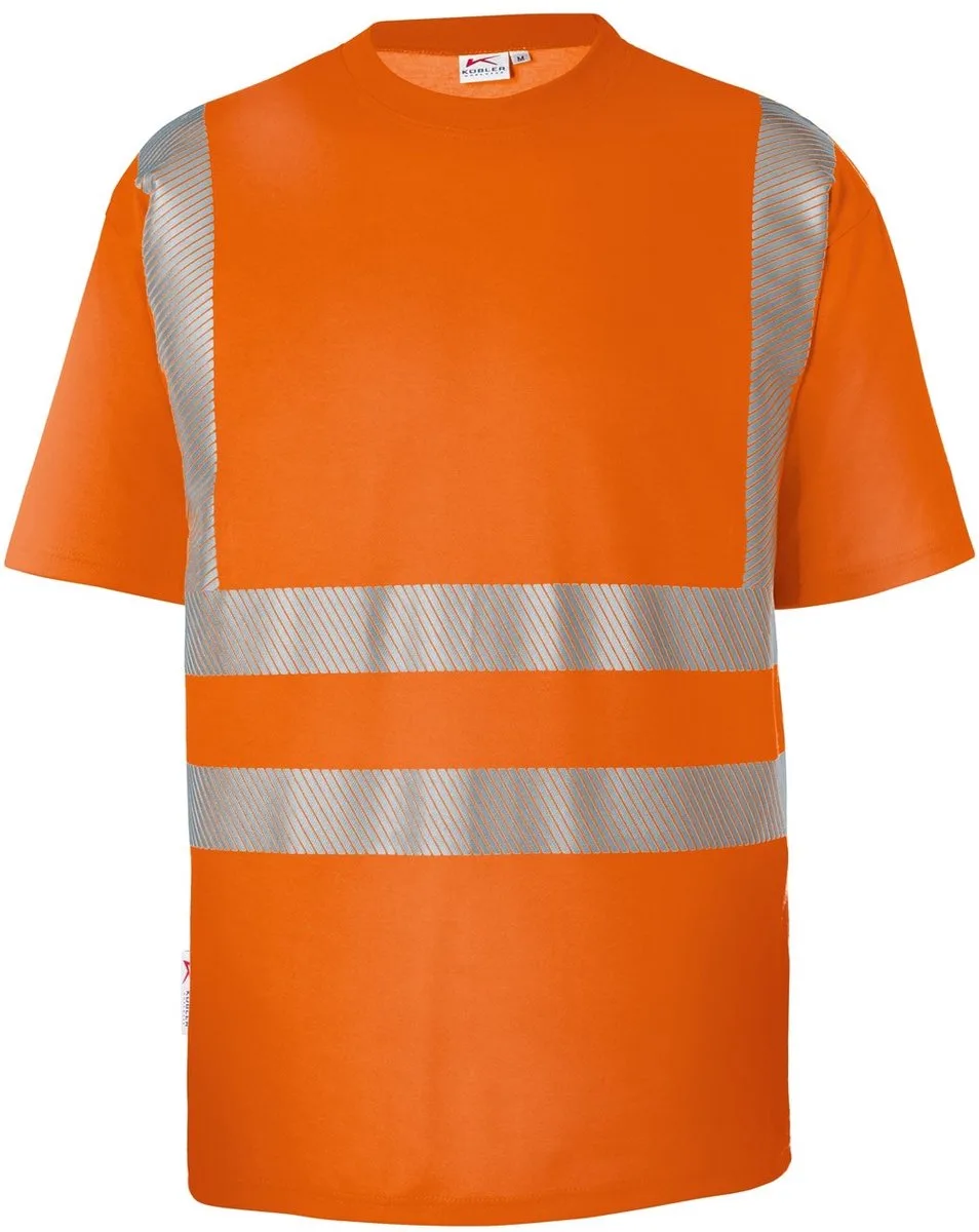 PSA HIGH VIS 50438227 Korte Mouw Hi Vis Reflecterend Werk T-shirt HEREN Fluor - EN ISO 20471 - 180 g/m² de Kübler, Orange – image du produit