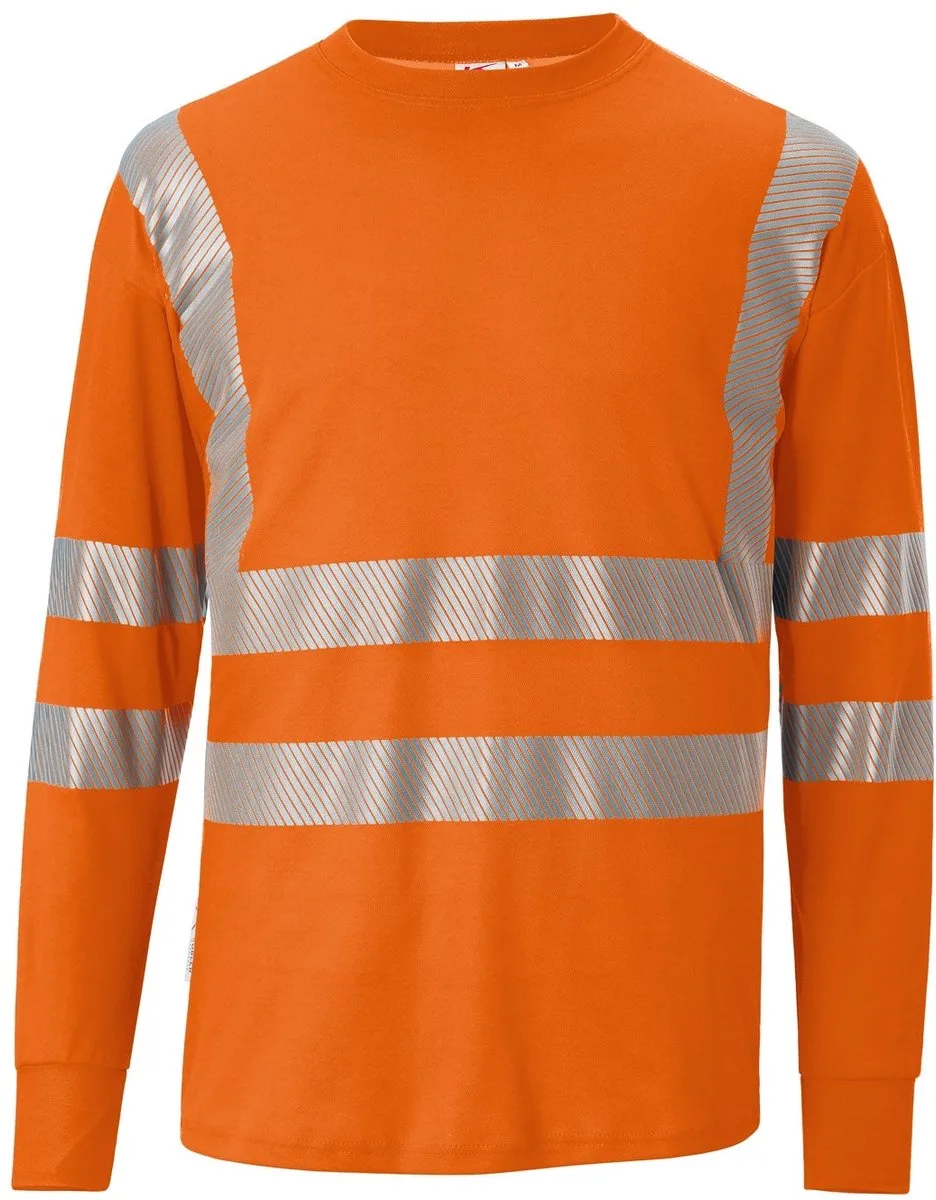 PSA HIGH VIS 51458205 Hi Vis Reflecterend Lange mouw Werk T-shirt HEREN Fluor - UPF 40+ - 180 g/m² de Kübler, Orange – image du produit
