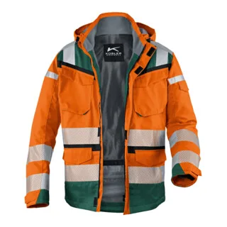 PSA Reflectiq Jacke 1307 warnorange/moosgrün von Kübler, 3XL – Produktbild