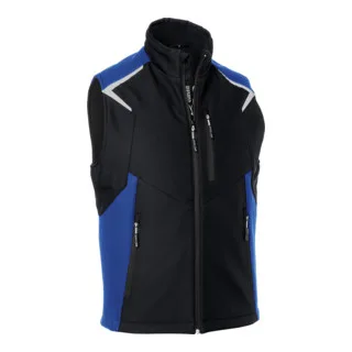 Softshell Weste BODYFORCE schwarz/kbl.blau Form 7125 de Kübler, XL – image du produit