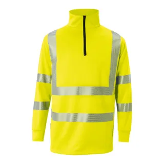 Zip-Sweatshirt REFLECTIQ PSA 2 warngelb Form 5146 van Kübler, L – productafbeelding
