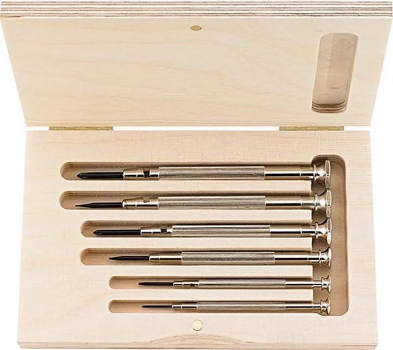 Horlogemakers-schroevendraaierset Sleuf/Kruiskop 6-delig TURNUS by Kukko, Silver – product image