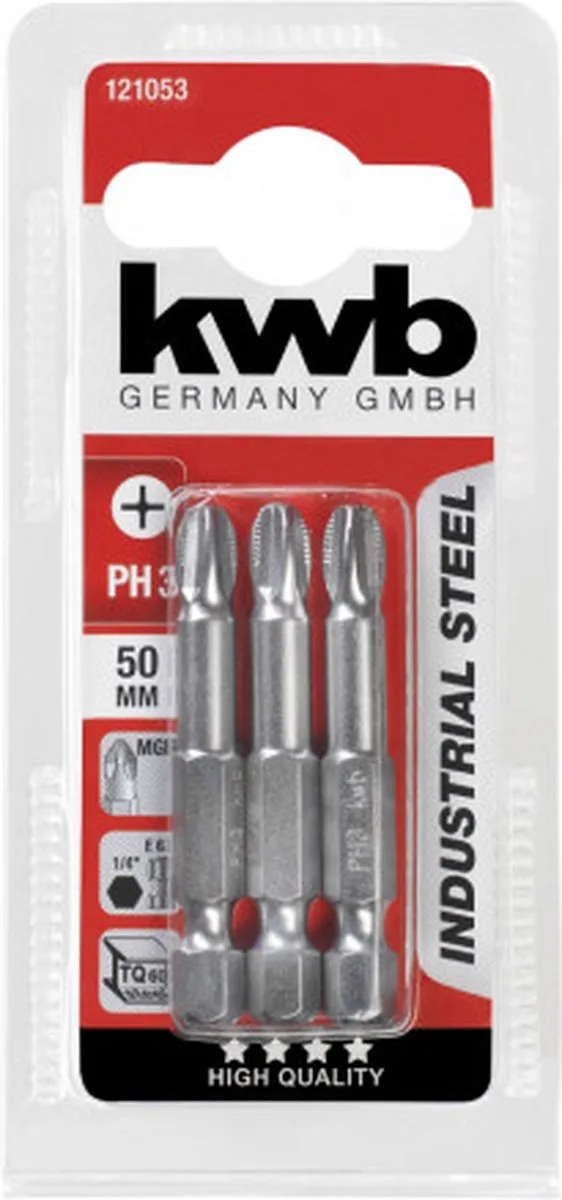 3 SCHROEFBITS 50 MM PH 3 KAART van KWB – productafbeelding