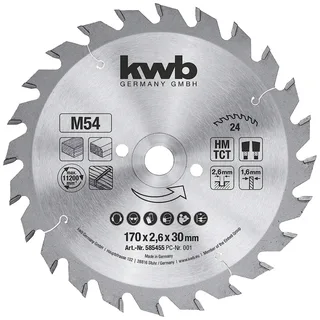 B-PO 100KA 585455 Kreissägeblatt 170 x 30 mm 1 St. by KWB – product image 1 of 2