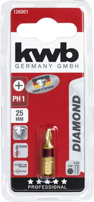 Bit 25mm Diamond Ph 1 Kaart by KWB – product image 3 of 3