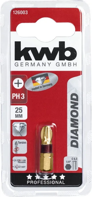 Bit 25mm Diamond Ph 3 Kaart by KWB – product image 1 of 3
