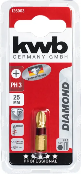 Bit 25mm Diamond Ph 3 Kaart by KWB – product image 3 of 3