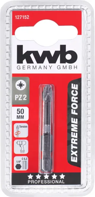 Bit 50mm Impact Pz 2 Kaart von KWB – Produktbild 3 von 3