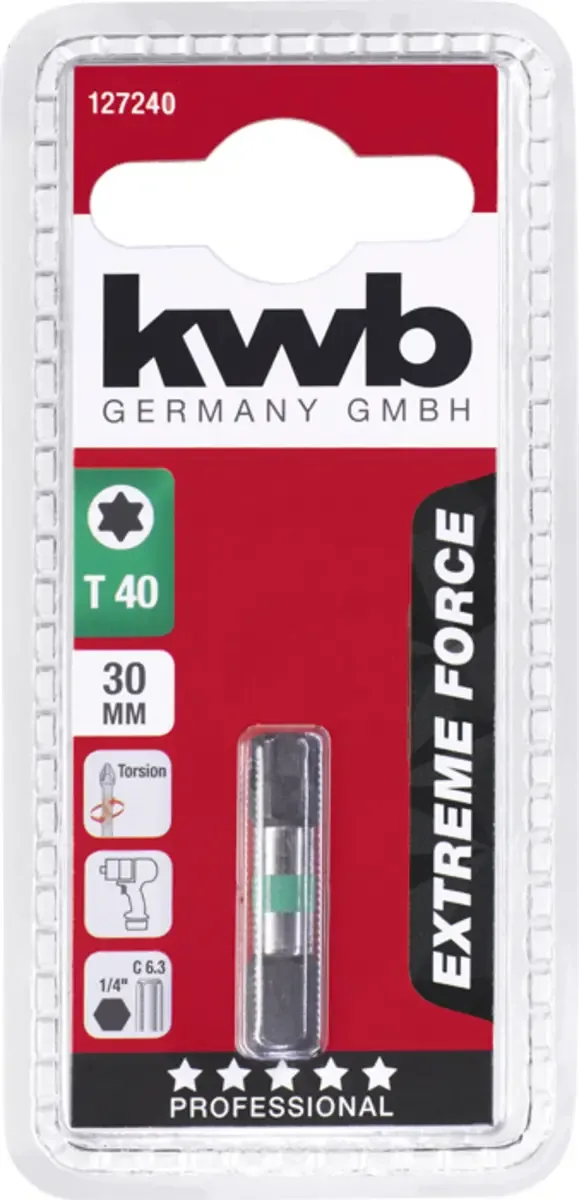 Bit - Extreme force - T40 - 30mm by KWB – product image 3 of 3
