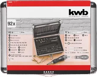 Bit-Set in Aluminiumkoffer - 92-delig van KWB – productafbeelding 1 van 3