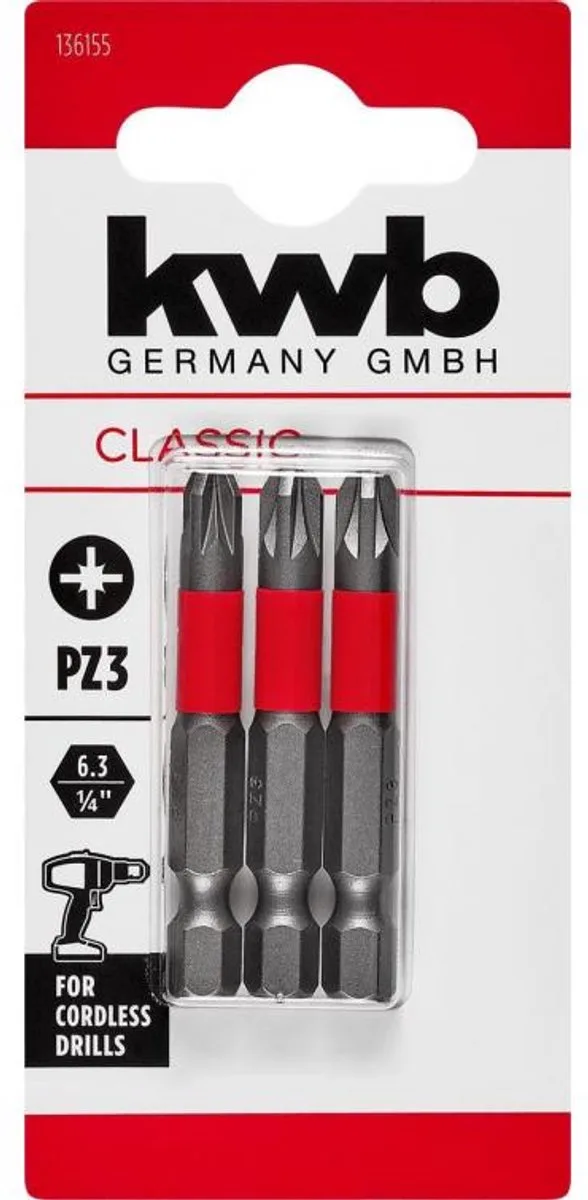bitjes PZ3 - 50mm - 3 stuks van KWB – productafbeelding