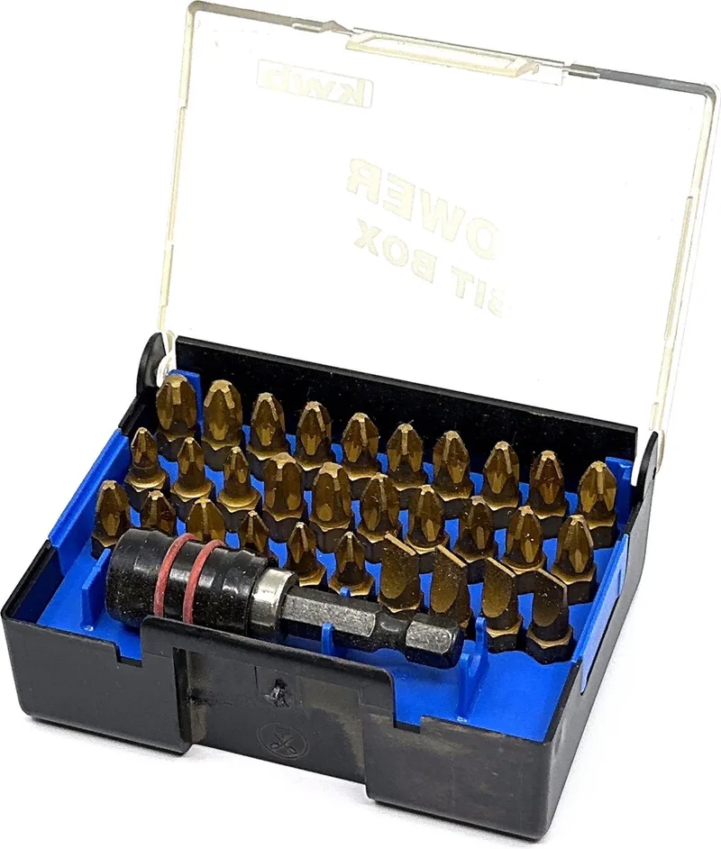 bitset 31 delig - Pozidriv, Phillips, Sleufkop + Bithouder - Titan - Professionele kwaliteit - 164100 de KWB – image du produit