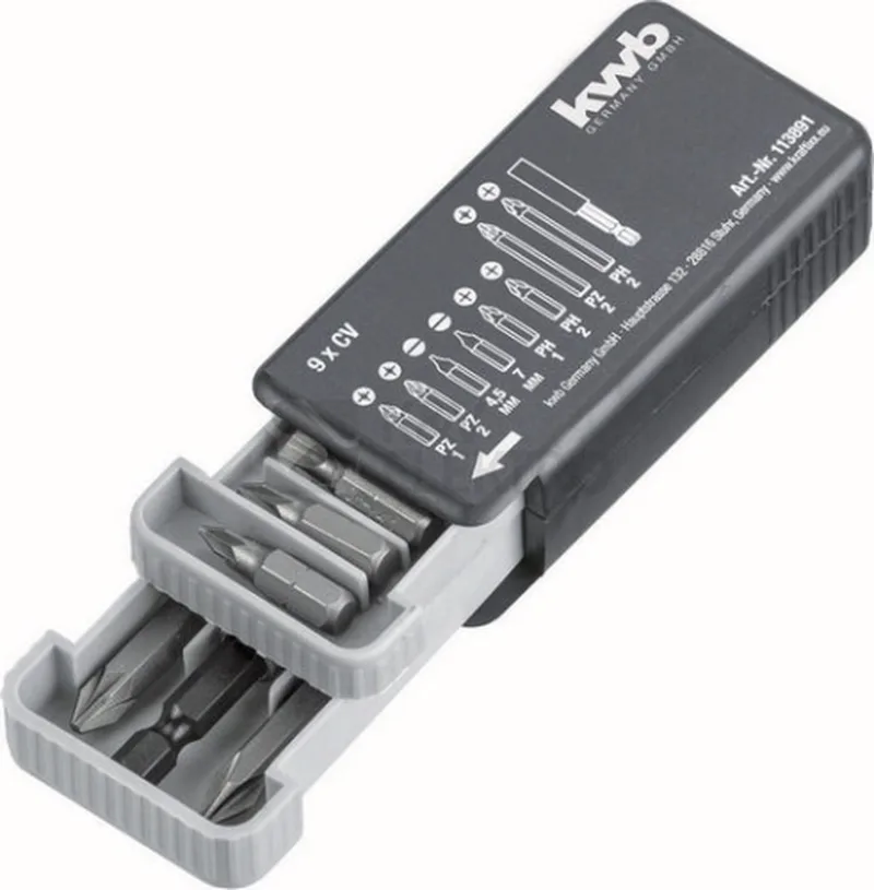 Bitset 9 delig - PH - PZ en Sleufkop - In compacte box by KWB – product image