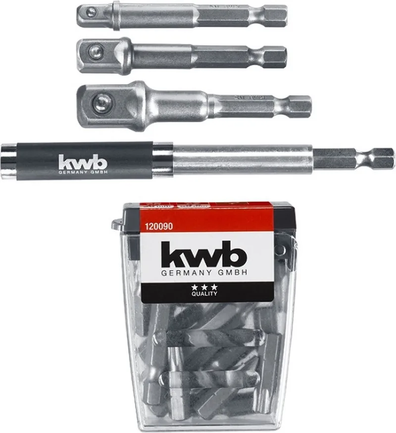 Bitset met verlengstukken en adapter (23-delig) von KWB – Produktbild 1 von 3