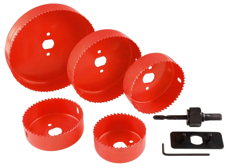 Bohrer- und Bit-Set kwb Lochsäge-Set, 8-teilig, Durchmesser-Größe von 68 mm bis 127 mm ink, Lochsäge-Set, 8-teilig, Durchmesser-Größe von 67 mm bis 127 mm inkl. H van KWB – productafbeelding 2 van 2
