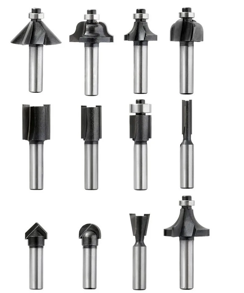 Bohrer- und Bit-Set kwb Oberfräser-Set, 12-teilig, (V-Nutfräser, Hohlkehlfräser u.v.m) Ha, Oberfräser-Set, 12-teilig, (V-Nutfräser, Hohlkehlfräser u.v.m) Hartme van KWB – productafbeelding