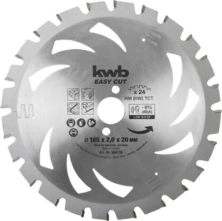 Cirkelzaagblad HM - Easy Cut - 165x20mm - 24T de KWB – image du produit 1 sur 2