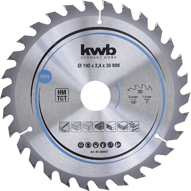 Cirkelzaagblad M69 – 190x30mm (30 tanden) de KWB – image du produit 1 sur 3