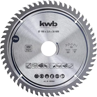 Cirkelzaagblad P69 – 190x30mm (56 tanden) de KWB – image du produit 1 sur 2