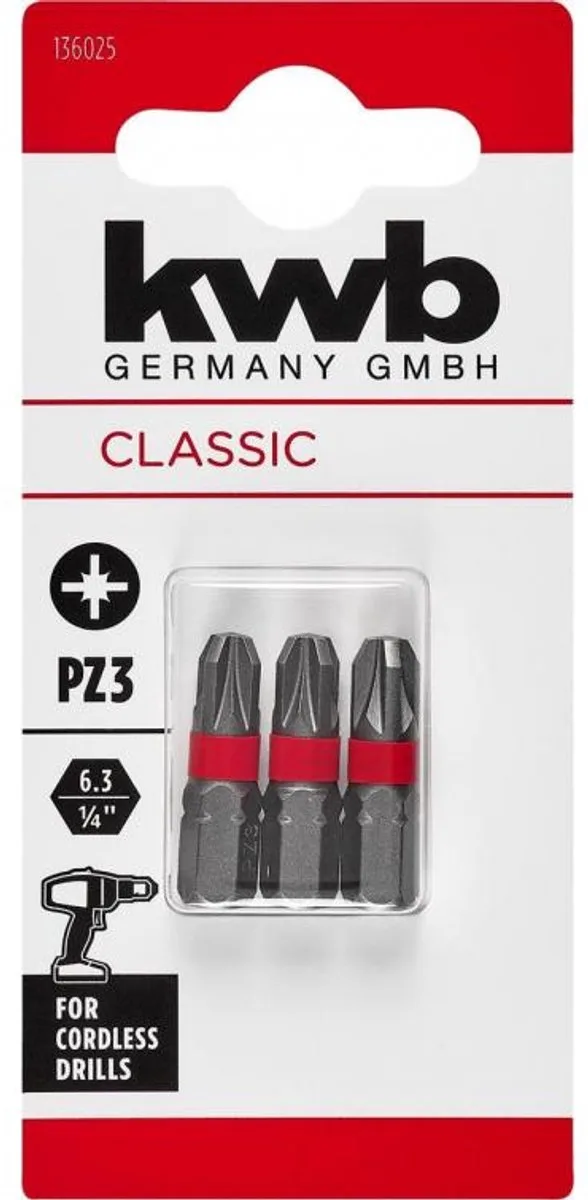 Classic bitjes - PZ3 - 25mm - 3 stuks van KWB – productafbeelding