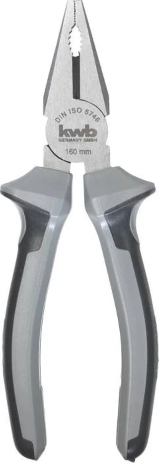 combinatietang - 160 mm - Softgrip - 386220 by KWB, Grey – product image 1 of 2