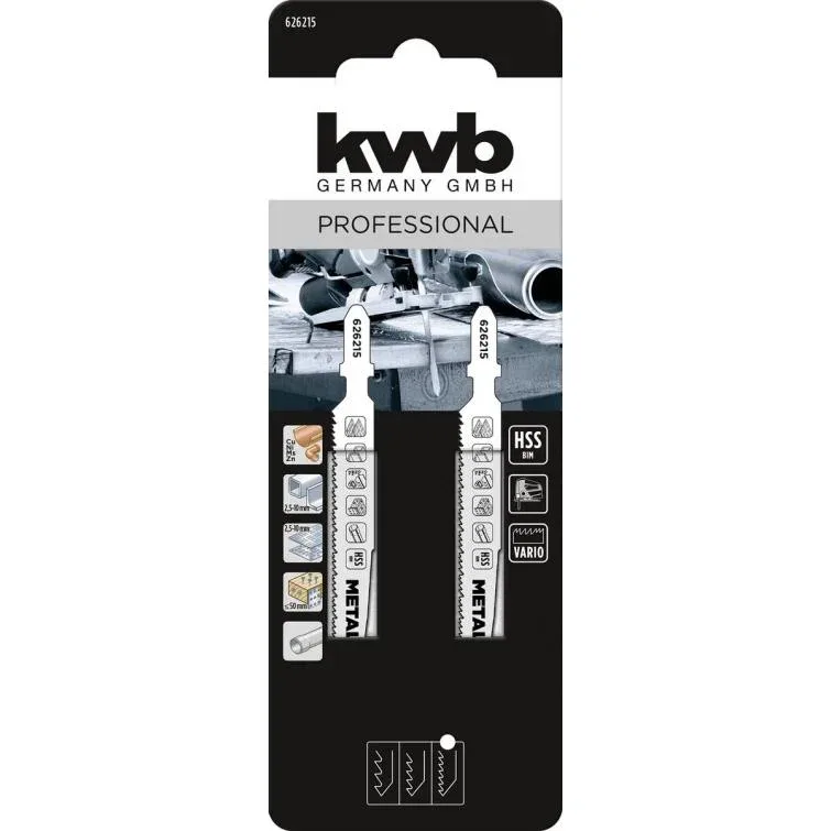 Dec. zaagbladen metaal twin cut 2st KWB van KWB – productafbeelding