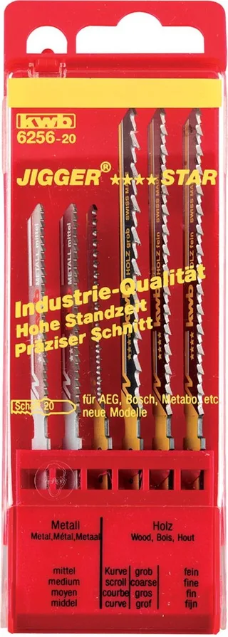 Decoupeerzaagblad - Cassette 6-delig Hout + Metaal 6256-30 by KWB – product image 1 of 3