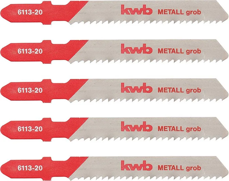 decoupeerzaagblad - T schacht - Bi Metaal - Middel - Metaal en hout - Professional - 5 stuks de KWB – image du produit
