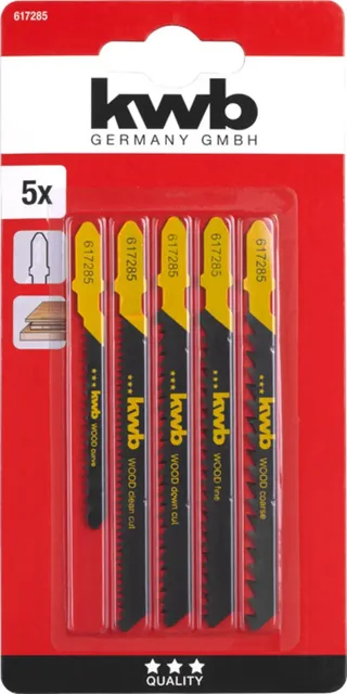 Decoupeerzaagbladen - Hout (5 stuks) by KWB – product image 3 of 3