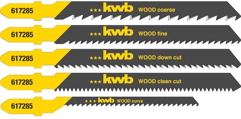 Decoupeerzaagbladen - Hout (5 stuks) van KWB – productafbeelding