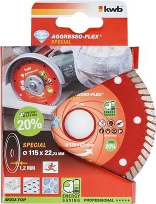 Doorslijpschijf Diamant - steen en beton - extra dun - 115x1,2mm de KWB – image du produit 1 sur 2