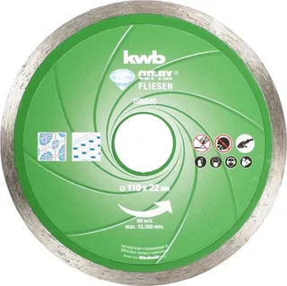 Doorslijpschijf Diamant - voor keramische tegels - 110mm de KWB – image du produit 1 sur 2