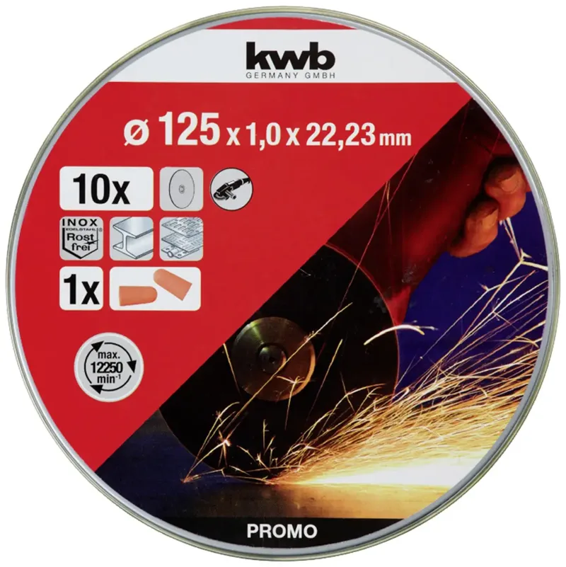kwb 712022 Jeu de disque à tronçonner 125 mm 10 pc(s) métal de KWB – image du produit 3 sur 3
