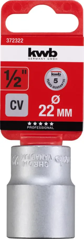Dopsleutel - 1/2" - 22 mm från KWB, Silver – produktbild 2 av 2