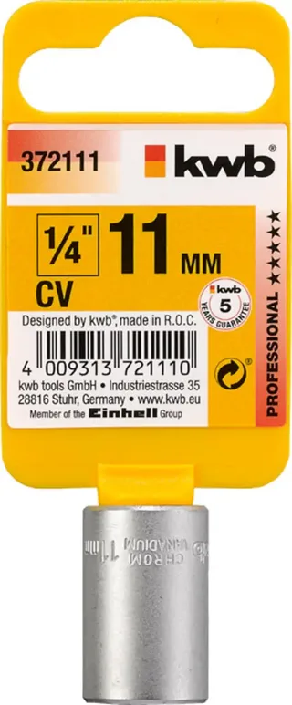 Dopsleutel 1/4" - 11 mm fra KWB – produktbillede 2 af 2