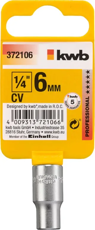 Dopsleutel - 1/4" - 6 mm de KWB, Argent – image du produit 2 sur 2