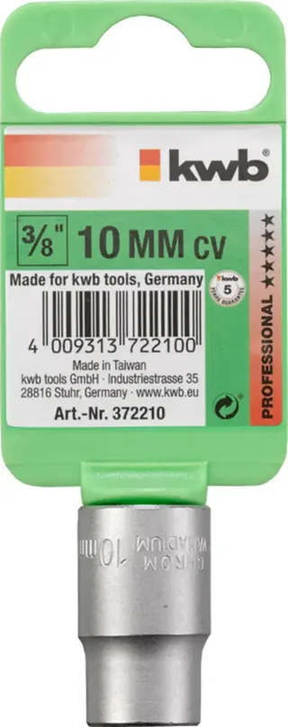 Dopsleutel - 3/8" x 10 mm van KWB, Zilver – productafbeelding 2 van 2