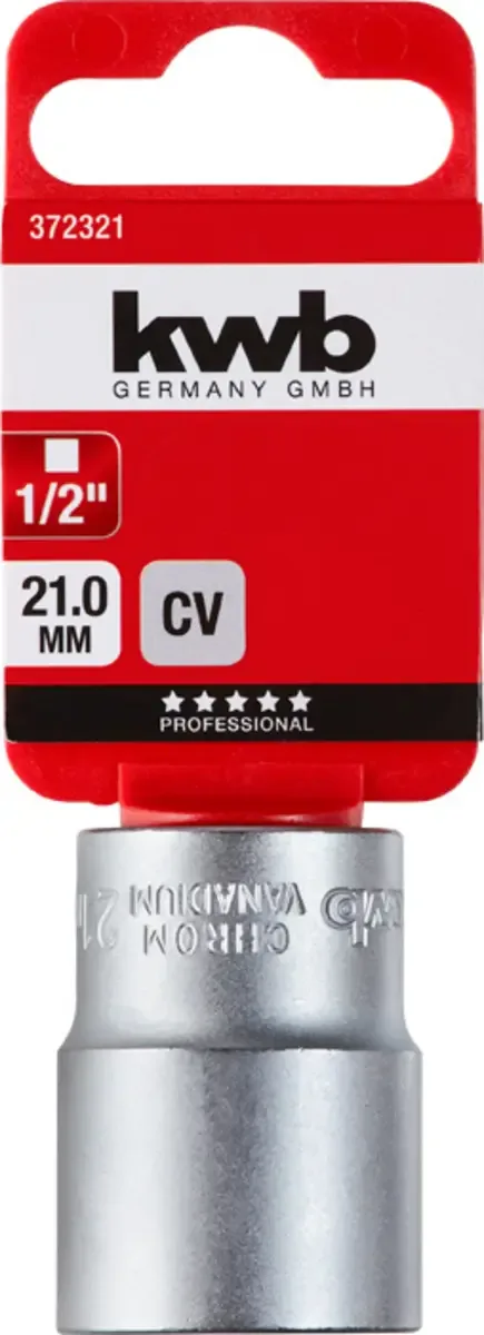 Dopsleutel 6-k - 1/2'' 21 mm by KWB, Silver – product image 2 of 2