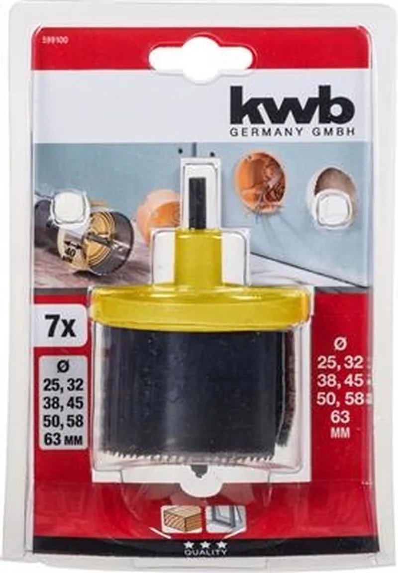 Gatenzaag 5991-00 7-delig - Ø 25-63 mm by KWB – product image 1 of 2