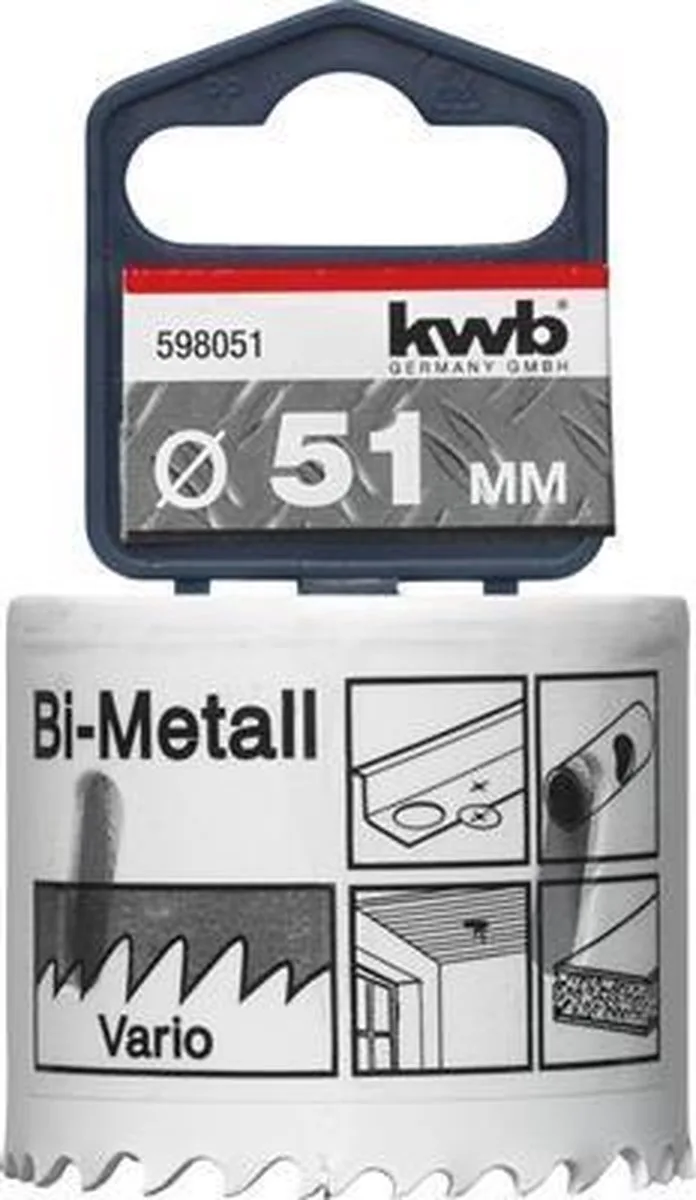 Gatenzaag HSS Bi-metaal 598-051 - Ø 51 mm de KWB – image du produit 1 sur 2