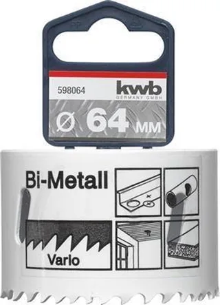 Gatenzaag HSS Bi-metaal 598-064 - Ø 64 mm de KWB – image du produit 1 sur 2