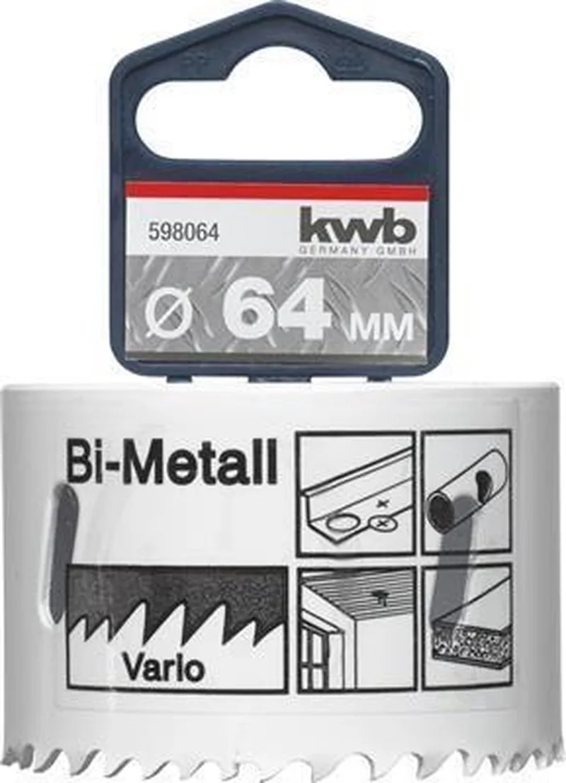 Gatenzaag HSS Bi-metaal 598-064 - Ø 64 mm de KWB – image du produit 1 sur 2