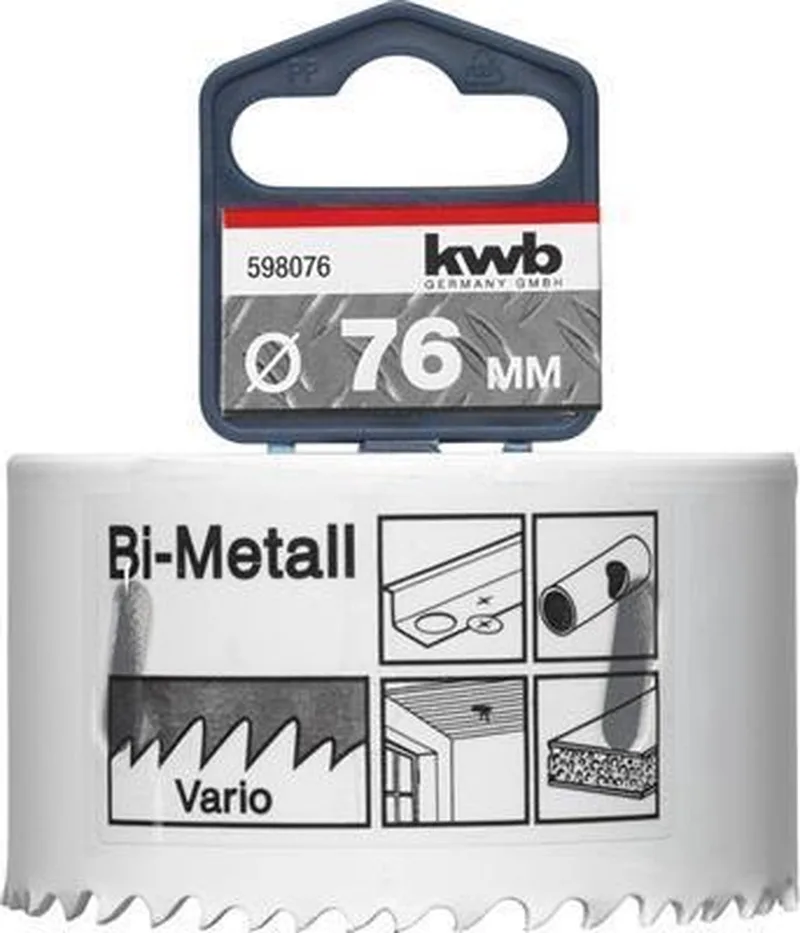 Gatenzaag HSS Bi-metaal 598-076 - Ø 76 mm by KWB – product image 1 of 2