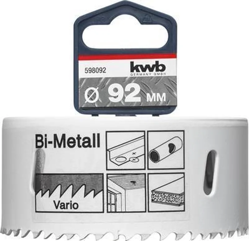 Gatenzaag HSS Bi-metaal 598-092 - Ø 92 mm de KWB – image du produit 1 sur 2