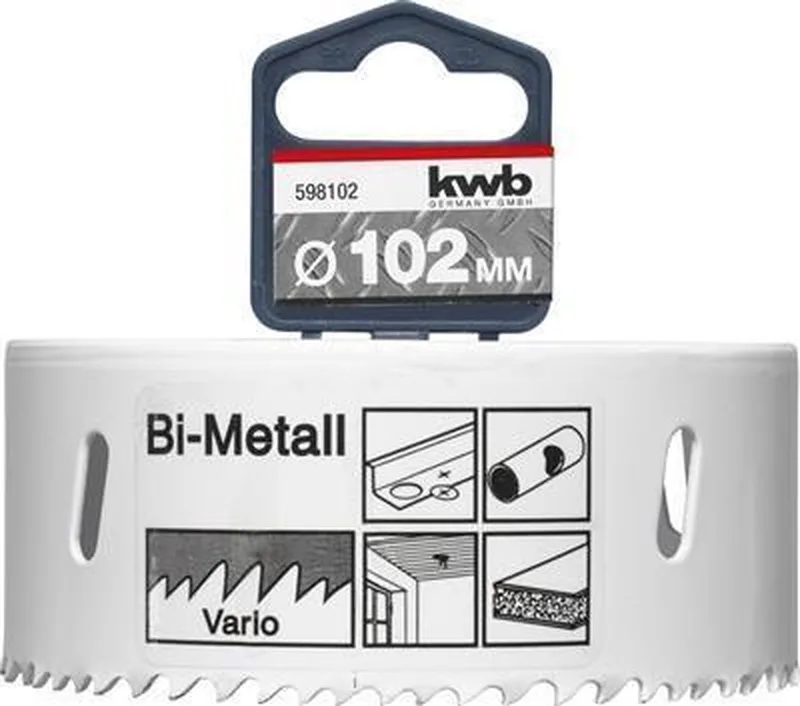 Gatenzaag HSS Bi-metaal 598-102 - Ø 102 mm de KWB – image du produit 1 sur 2