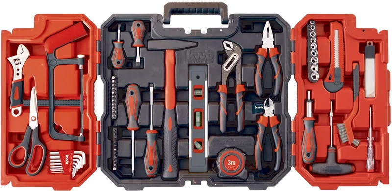 Gereedschapskoffer 70-delig in E-case by KWB, Black – product image